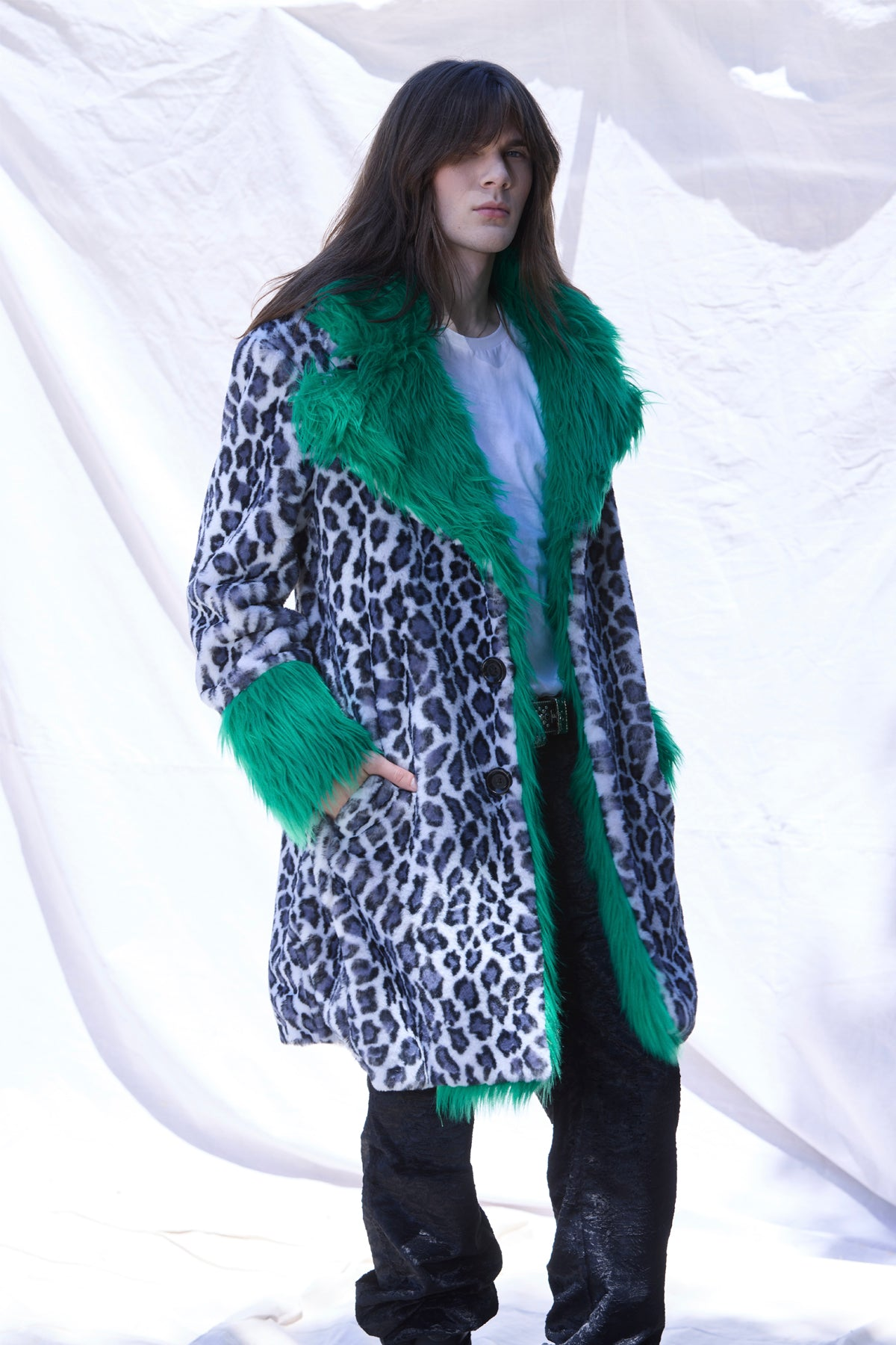 Green Leopard Coat