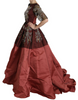 DOLCE & GABBANA Crystal Chandelier Silk Princess Gown Dress