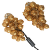 DOLCE & GABBANA Gold Tone Brass White Flowers Filigree Grape Earrings