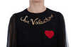 DOLCE & GABBANA Black San Valentino Sequined Shift Dress