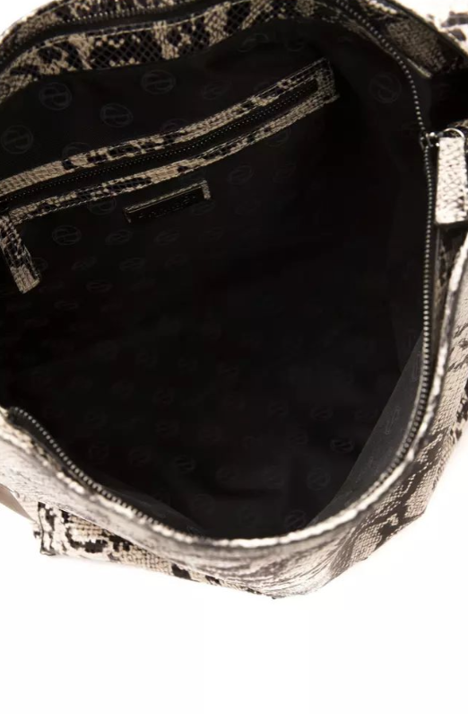 POMPEI DONATELLA Gray Leather Shoulder Bag