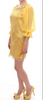 DOLCE & GABBANA Yellow lace crystal mini dress