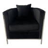 Load image into Gallery viewer, Black and Silver Sofa Chair
