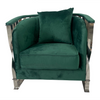 Green and Silver Sofa Chair