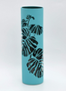 Load image into Gallery viewer, Clear leaves decorated glass vase | Glass vase for flowers | Cylinder Vase | Interior Design | Home Decor | Large Floor Vase 16 inch