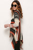 Load image into Gallery viewer, Striped Tassel Detail One-Button Cardigan