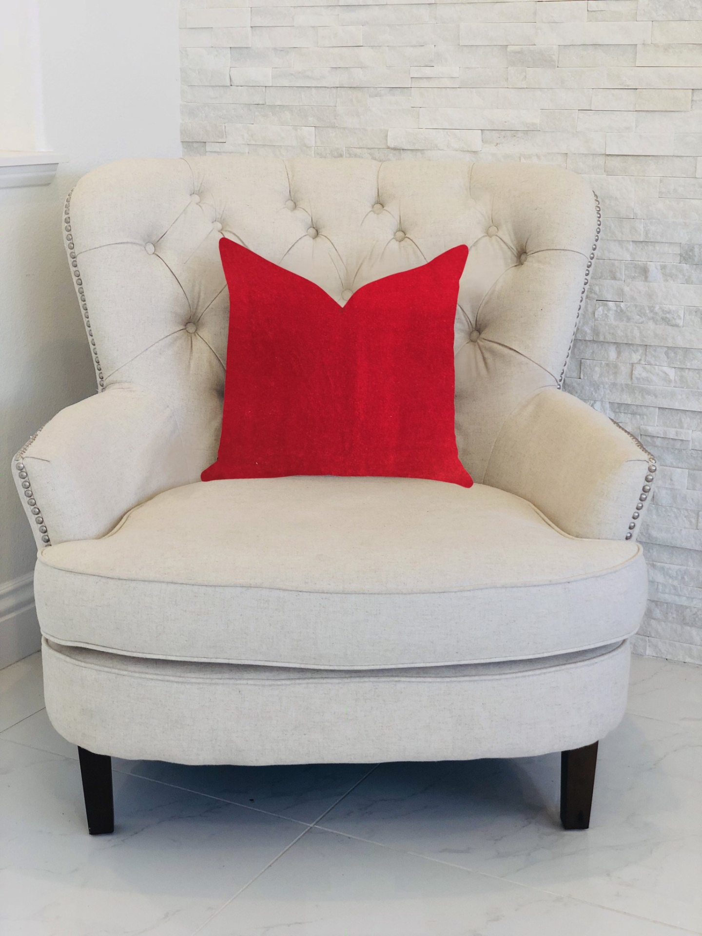Amber Rose Luxury Throw Pillow in Red