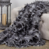 Porcupine Grey and Silver Faux Fur Luxury Throw