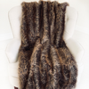 Plush Tawny WildCat Handmade Luxury Faux Fur Throw
