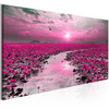 Canvas Painting - Lilies and Sunset (1 Part) Narrow