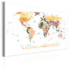 Canvas Painting - World Map: Travel Around the World