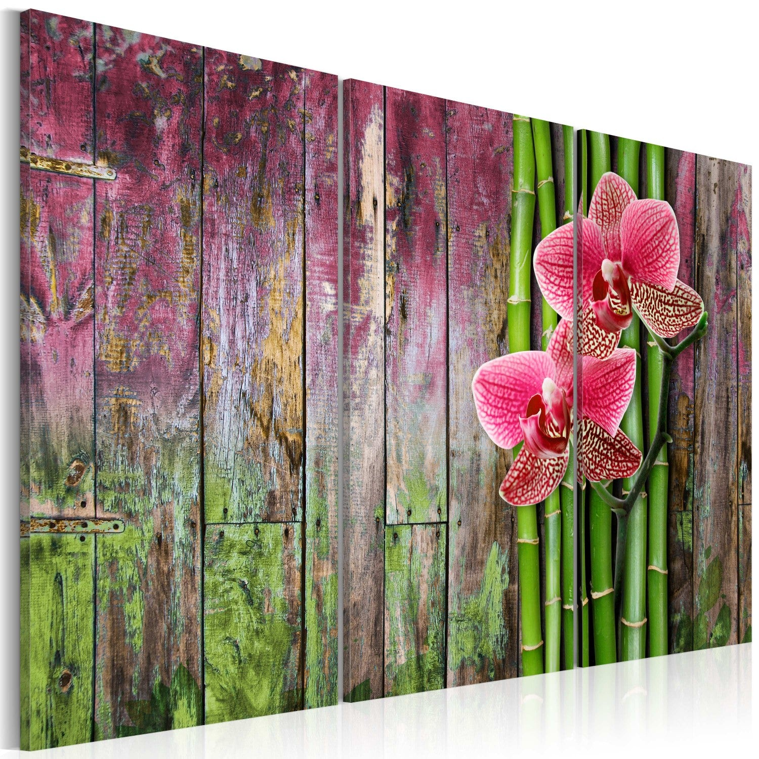 Canvas Painting - Flower & Bamboo