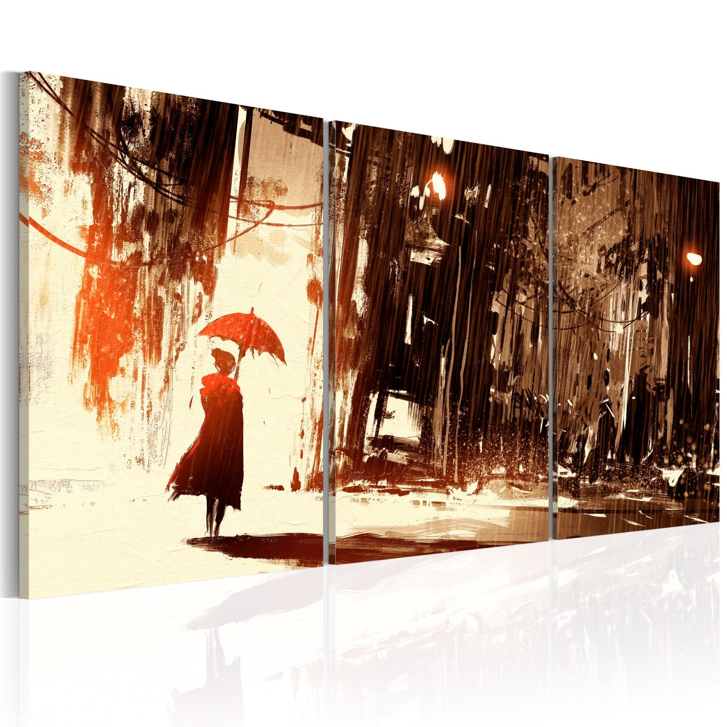 Canvas Painting - City in the Rain