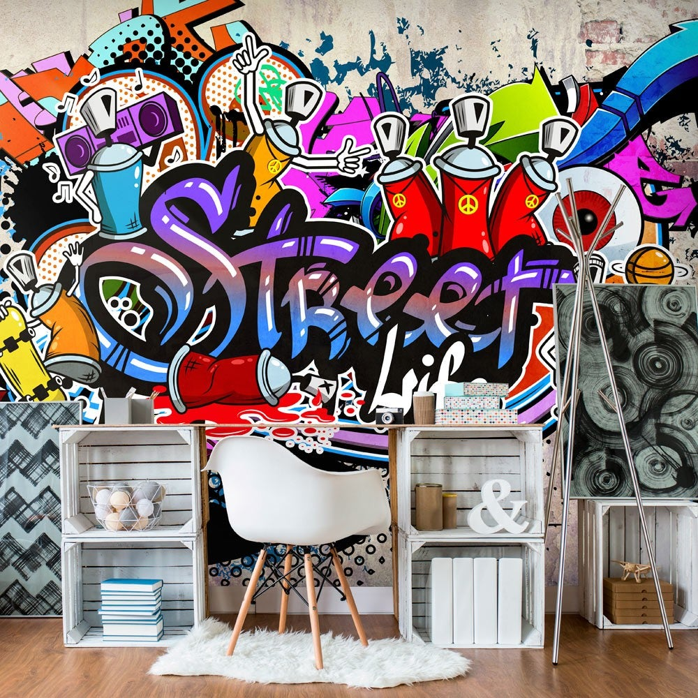 Wallpaper - Graffiti street art - street game