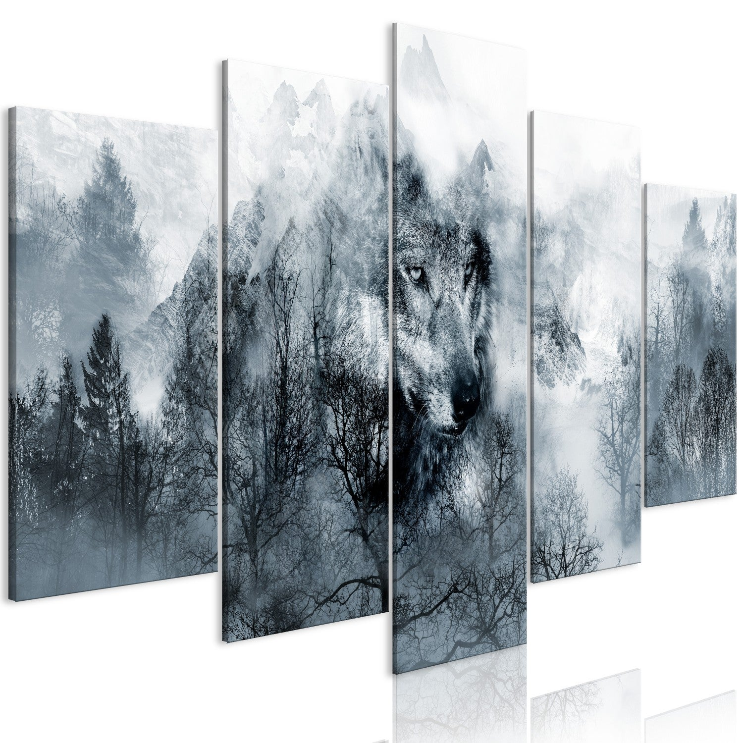 Canvas Painting - Mountain Predator (5 Parts) Wide