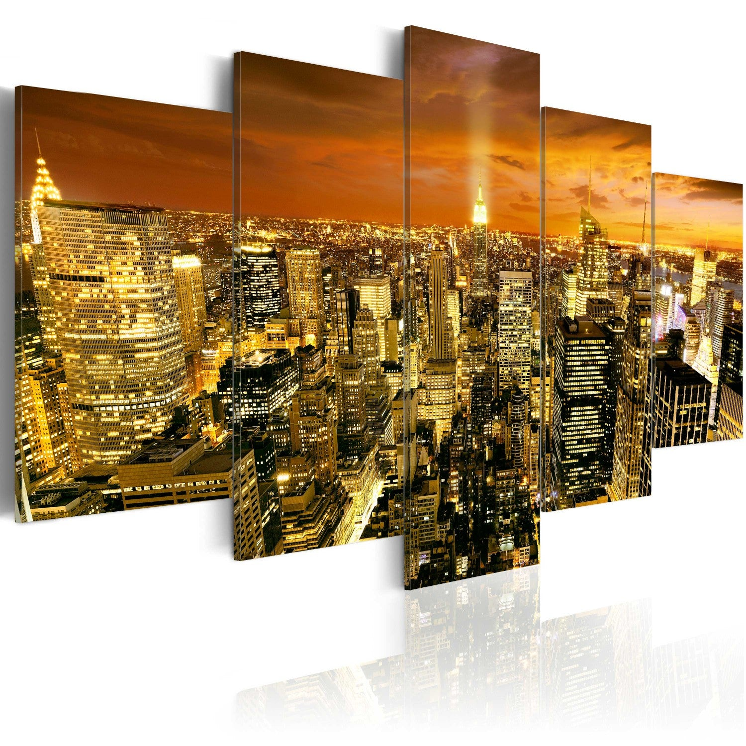 Canvas Painting - New York: Amber