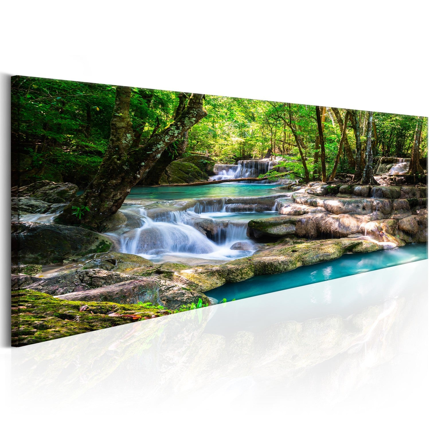 Canvas Painting - Nature: Forest Waterfall