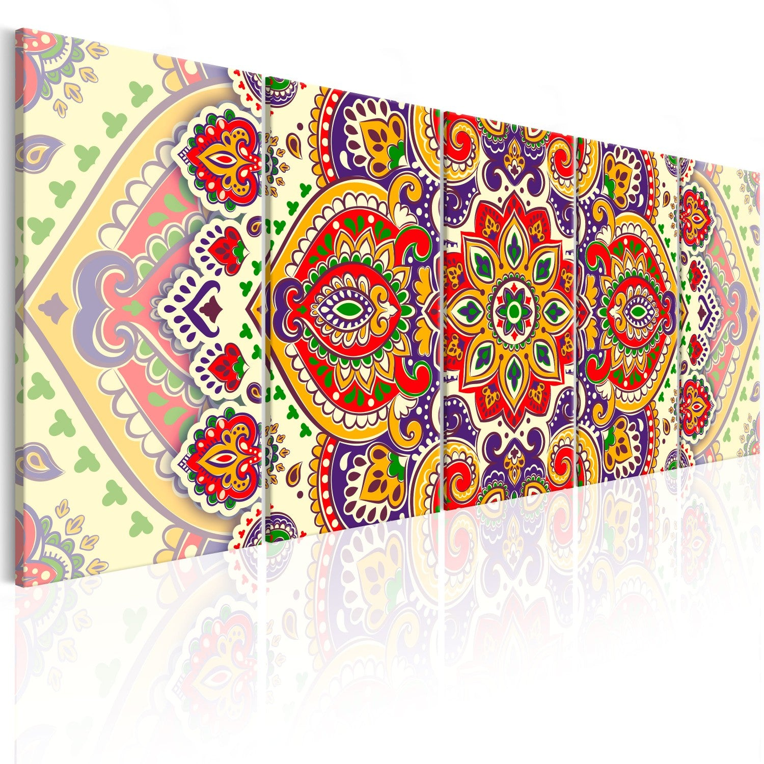 Canvas Painting - Mandala Colorful Ornament