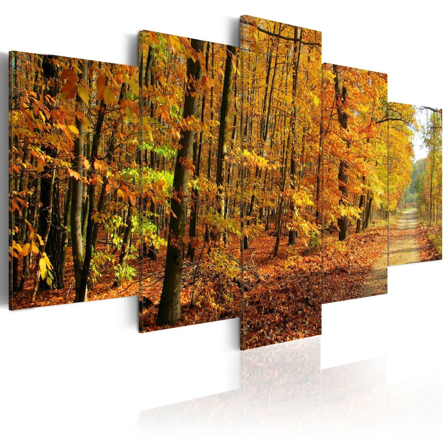 Canvas Painting - Driveway Among Colorful Leaves