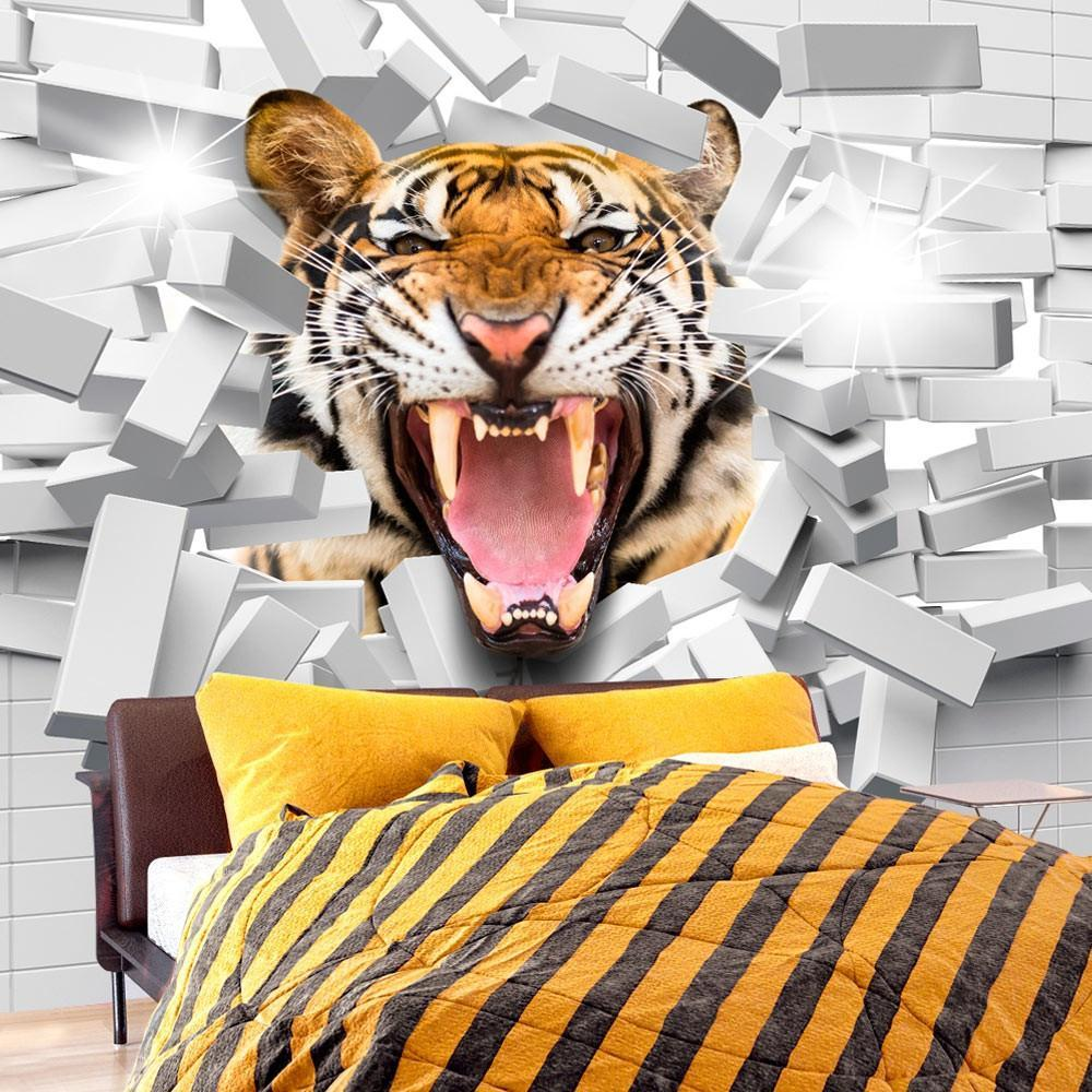 3D Wallpaper - Tiger Jump