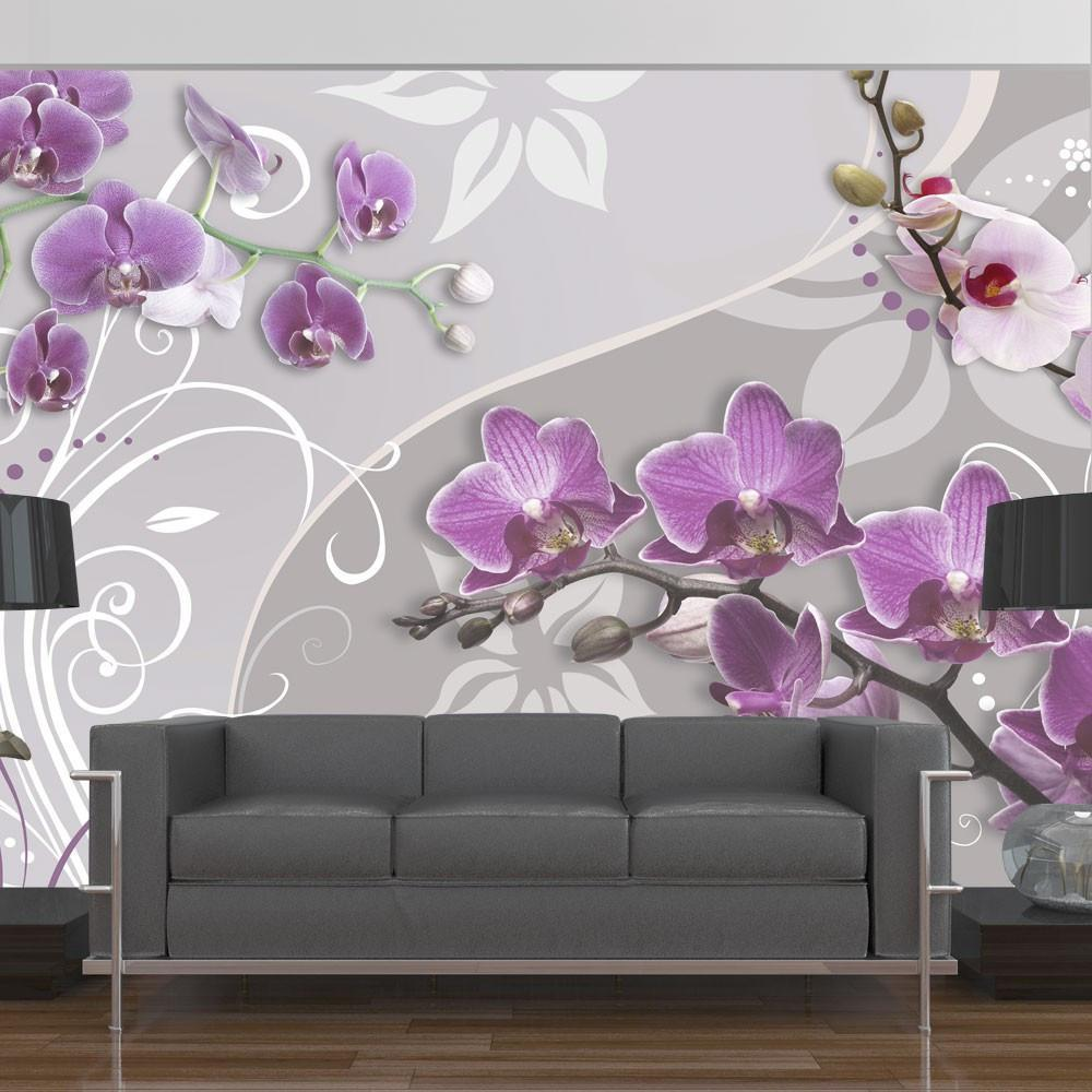 Wall Mural - Flight of Purple Orchids