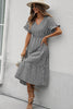 Load image into Gallery viewer, Gingham Tiered Midi Dress