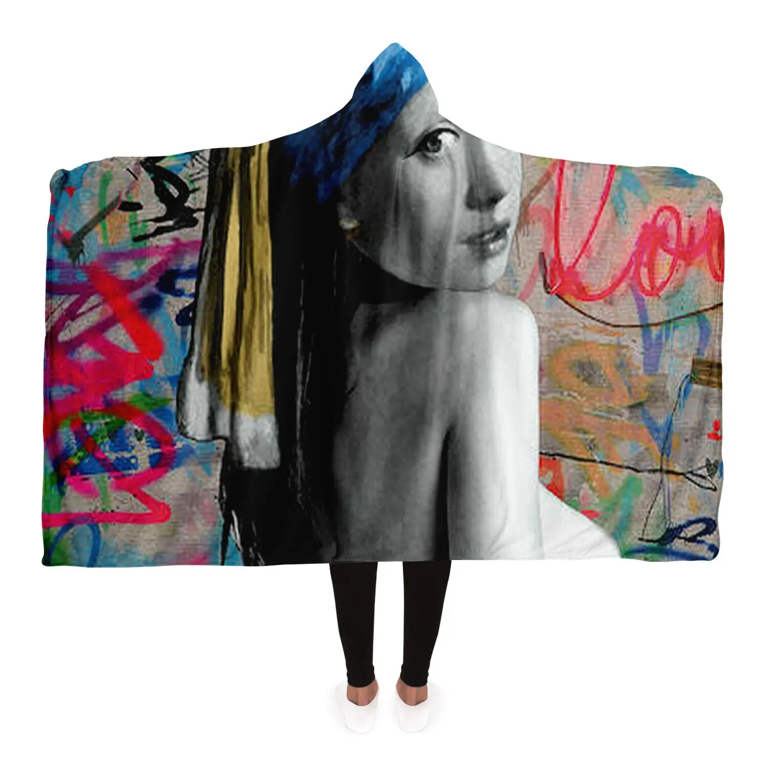 Griet Street Art Hooded Blanket