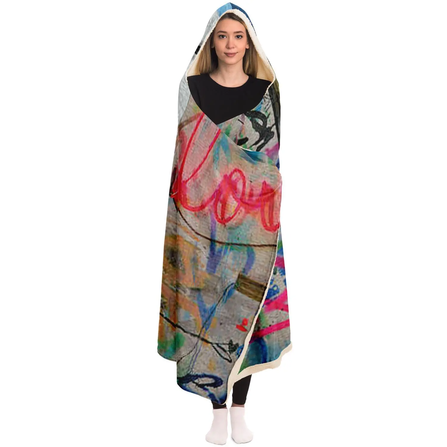 Griet Street Art Hooded Blanket