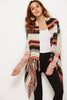 Load image into Gallery viewer, Striped Tassel Detail One-Button Cardigan
