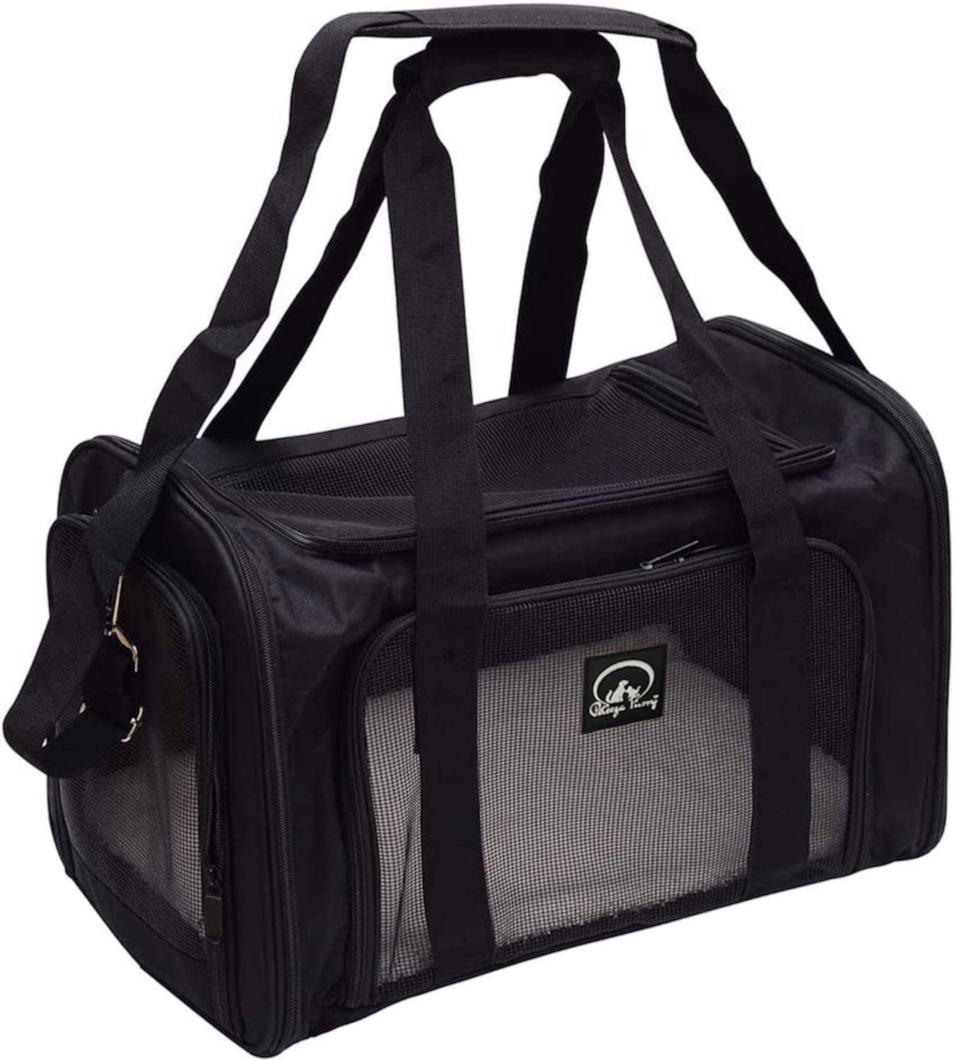 17" Airline Approved Pet Carrier Bag (Black)