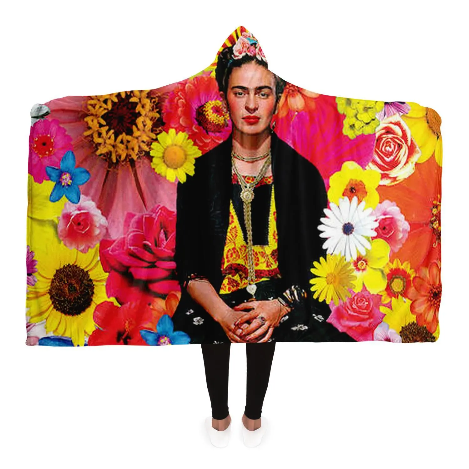 Flower Frida Hooded Blanket