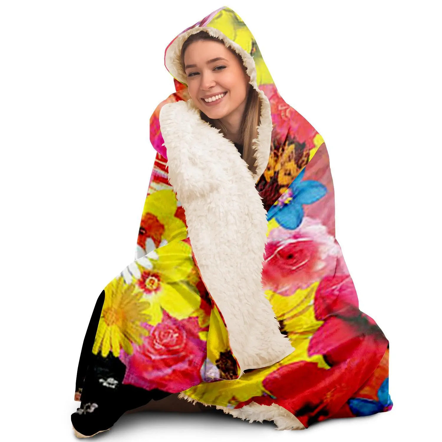 Flower Frida Hooded Blanket
