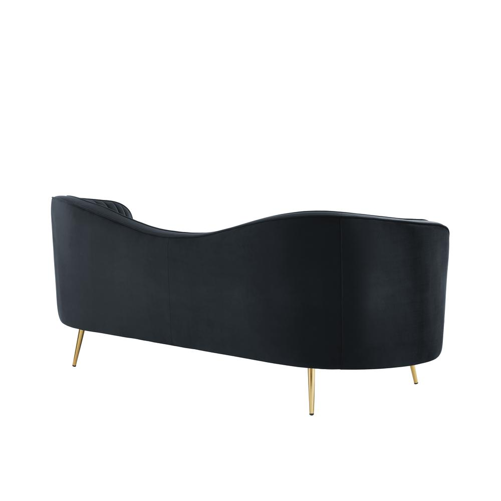 Wallace Modern Velvet Sofa in Black