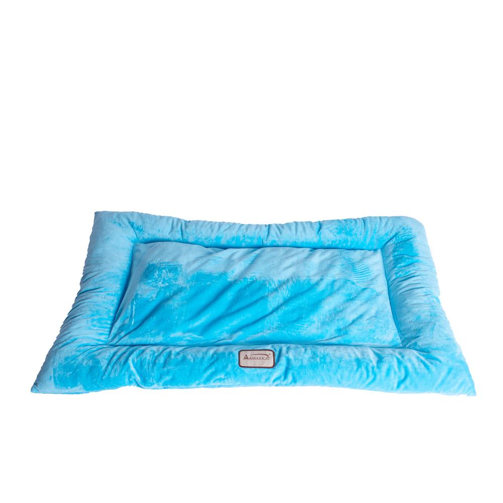 Armarkat Model M01CTL-L Large Pet Bed Mat with Poly Fill Cushion in Sky Blue