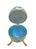 Turquoise Music box Fur Elise by Beethoven Faberge Egg