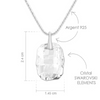 Sterling Silver white Crystal  Pendant Necklace Jewellery Set