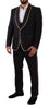 DOLCE & GABBANA Black SICILIA Single Breasted 3 Piece Suit