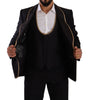 DOLCE & GABBANA Black SICILIA Single Breasted 3 Piece Suit