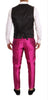 DOLCE & GABBANA Pink MARTINI Floral Silk Slim 3 Piece Set Suit