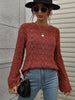 Load image into Gallery viewer, Openwork Dropped Shoulder Knit Top